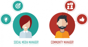 ilustracion CM vs SM 300x161, Diferencias entre un Social Media Manager y un Community Manager